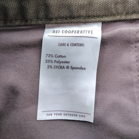 REI Cooperative Olive Green Taereen Hiking Pants Pockets Size 4 - Picture 9 of 9